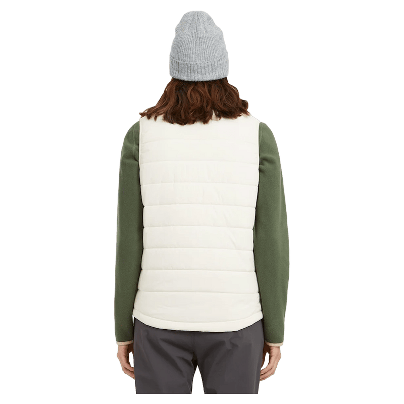 Back view of the XTM Woolxloft Vest in Bone colourway, women's model