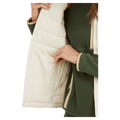 Detail view of the XTM Woolxloft Vest in Bone colourway, women's model