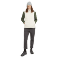 Full-body view of the XTM Woolxloft Vest in Bone colourway, women's model