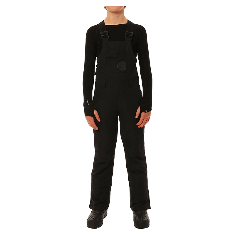 Front view of the XTM Zeppelin Ski Pants in Black colourway, kids's model