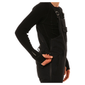 Detail view of the XTM Zeppelin Ski Pants in Black colourway, kids's model