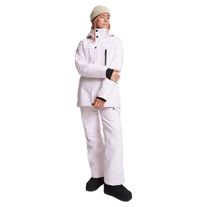 Front view of women wearing the Rojo Adventure Awaits Ski Pants - Womens  - in colour Festive Bloom