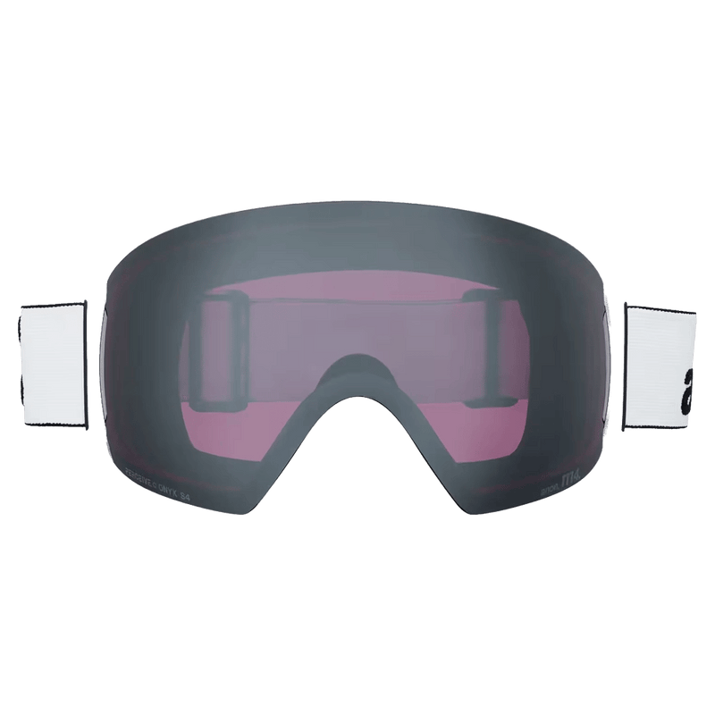 Front view of the Anon M4S Toric Goggles in White, Perceive Sun Onyx lens, unisex model
