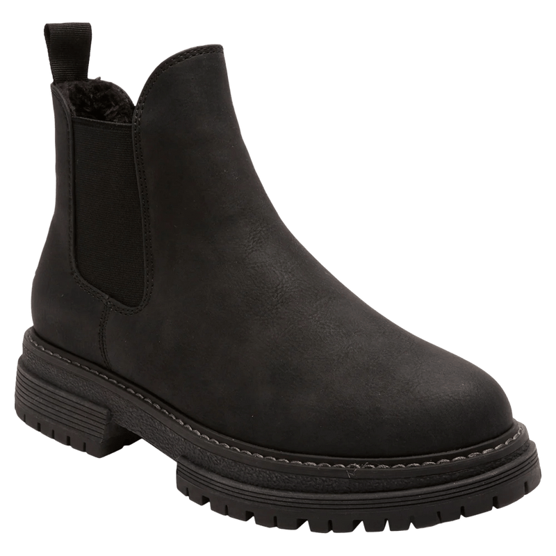 Side view of the Roxy Lorena II Apres Boot - Womens in Black