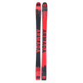 2027 Armada Kimbo 95 skis featuring red and black dripping paint graphics and vertical logos on a black background.