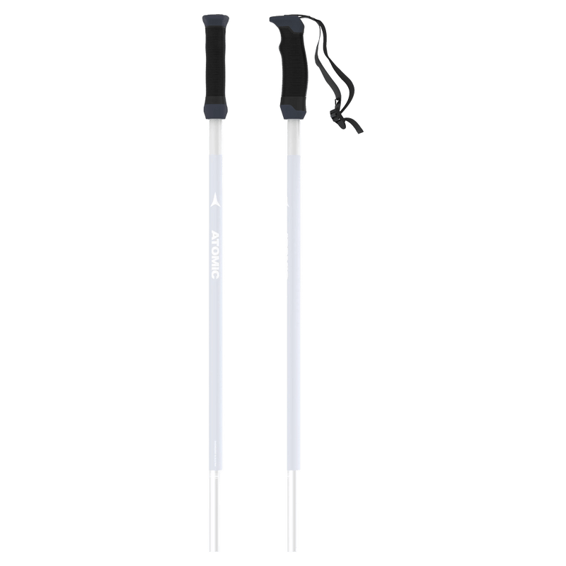 Close view of the Atomic AMT SQS White  AJ5005710 Poles,  26/27 Womens's model