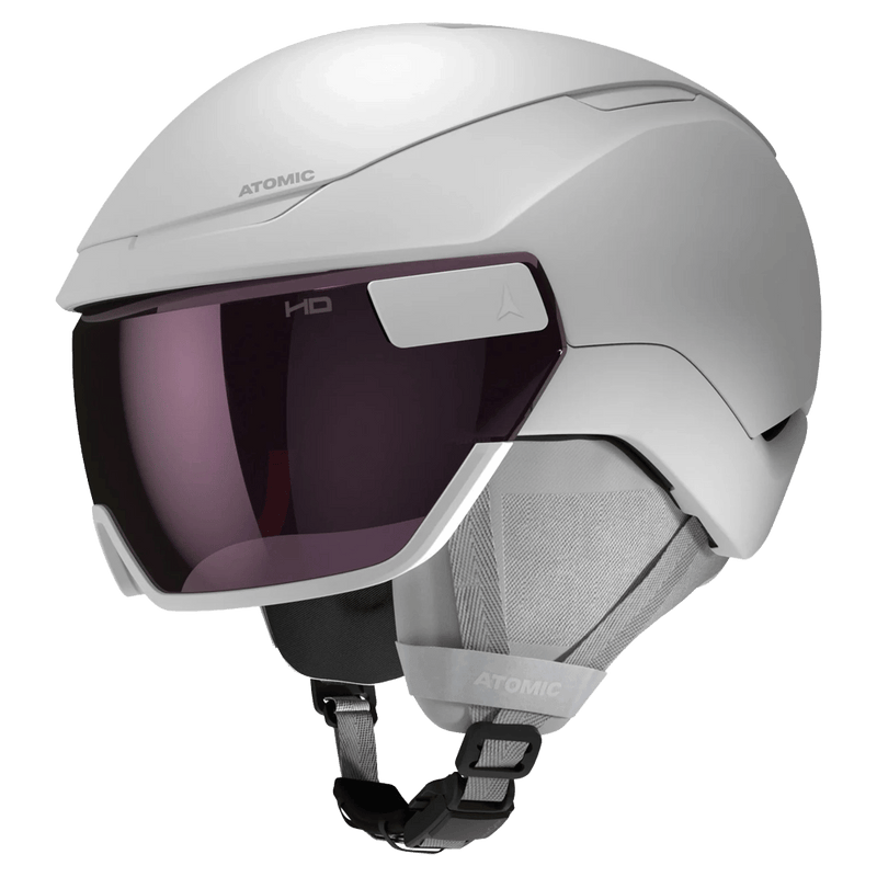 view of the Atomic REVENT GT AMID VISOR HD White Helmets,  26/27 Unisex's model