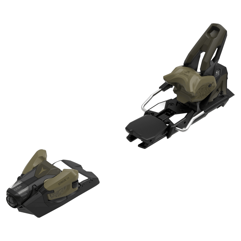 Main view of the Atomic Strive 14 GW Ski Bindings, in olive