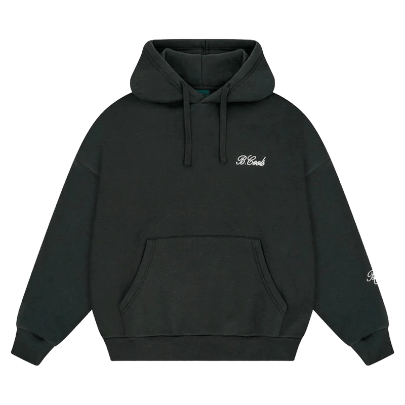 Full view of Barney Cools Eso Hood in colour Forest.