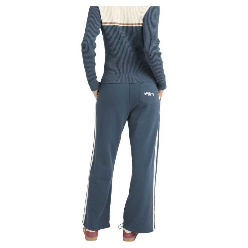 Back view of women wearing the Billabong Real Since 73 Trackpants - Womens  in Stormy