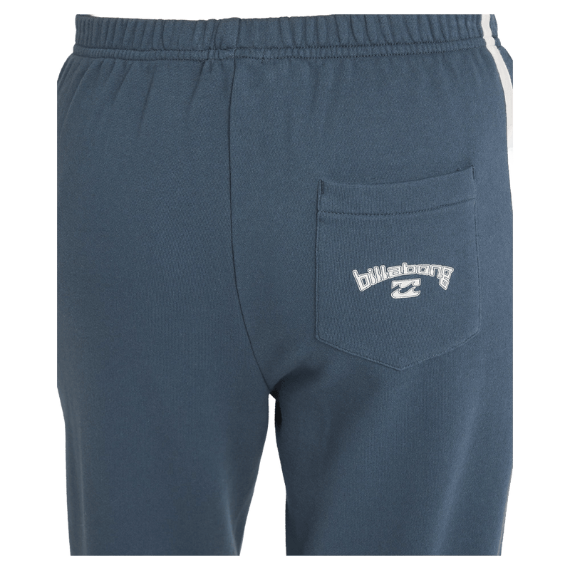 Back close up view of women wearing the Billabong Real Since 73 Trackpants - Womens  in Stormy