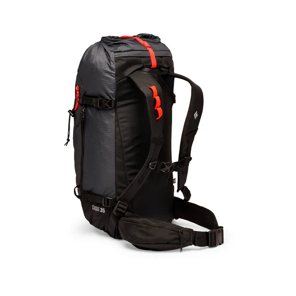 Back view of the BLACK DIAMOND Cirque 35 Backpack Carbon Bags,  26/27 's model