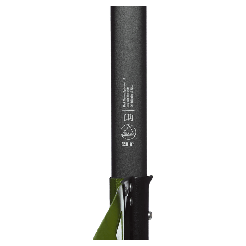 Close up view of the BLACK DIAMOND Transfer Lt Shovel Envy Green Accessories,  26/27 's model
