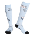 Front view of Rojo Blue Bird Dayz Sock - Womens in Ballard Blue