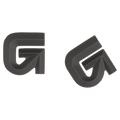 Two black Burton logo stomp pads on a black background.