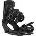 Matte black Burton Escapade EST women's snowboard binding with mesh highback and textured straps.