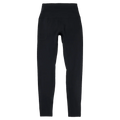 Burton black high-waisted women's active leggings with a side pocket, full-length front view.