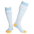 View of womens Rojo Checker Sock - Womens in Milky blue