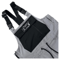 2 view of the CHECKthefeed VX Cargo Bib Snowboard Pants - GreyBlack CTF-VXCBIB Pants,  26/27 Unisex's model