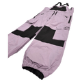 2 view of the CHECKthefeed VX Cargo Bib Snowboard Pants - LavendarBlack CTF-VXCBIBLAVENDAR Pants,  26/27 Unisex's model