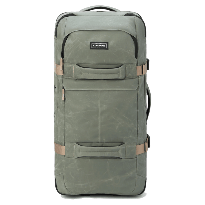 Front view of the Dakine Split Roller Bag 85L in Mulled Brasil colourway, unisex's model