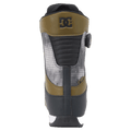 Rear view of olive and grey digital camo DC Control BOA snowboard boot with black accents and BOA dial.