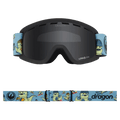 Front view of the Dragon LilD Goggles in LIL KAIJU and DARK SMOKE colourway, kids's model
