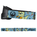 Side view of the Dragon LilD Goggles in LIL KAIJU and DARK SMOKE colourway, kids's model