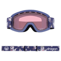 Front view of the Dragon LilD Goggles in LIL KAIJU and LIGHT ROSE colourway, kids's model