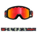 Front view of the Dragon LilD Goggles in LIL KAIJU and RED colourway, kids's model