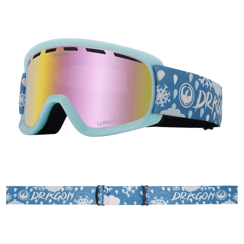 Main view of the Dragon LilD Goggles in SNOW DANCE colourway, kids's model
