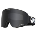 Dragon PXV Low Bridge Goggle in Classic Black with dark smoke lens, designed for low nose bridge fit with LUMALENS technology