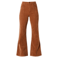Front view of the Eastcoast Flare Deco Jeans in colour Teddy