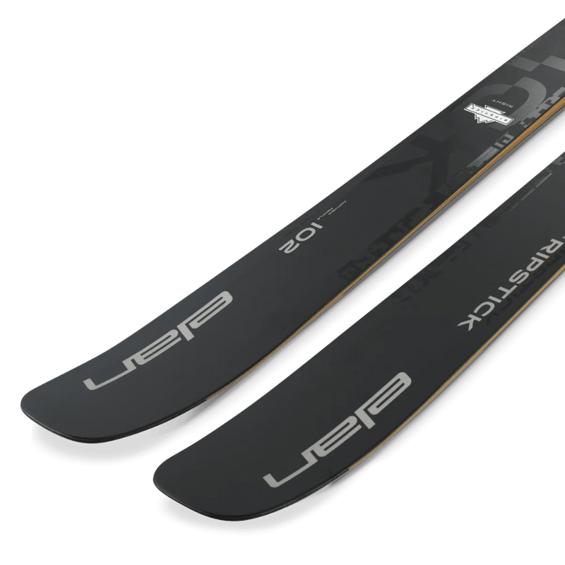 Tip view of the Elan Elan 2027 Ripstick 102 Black Edition Ski Skis,  26/27 unisex's model