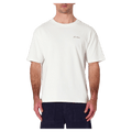 Front view of man in the Rollas Ezy Classic Tee in Colour Vintage White