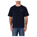 Front view of man in the Rollas Ezy Classic Tee in Colour Washed Black