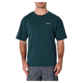 Front view of man in the Rollas Ezy Classic Tee in Colour Washed Pine