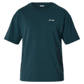 Front view of man in the Rollas Ezy Classic Tee in Colour Washed Pine