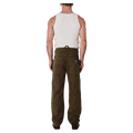 Back view of man in the Rollas Ezy Electric Jeans in colour Olive