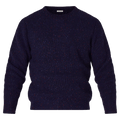 Full view of the Rollas Fishermans Tweed Crew in colour Dark Navy