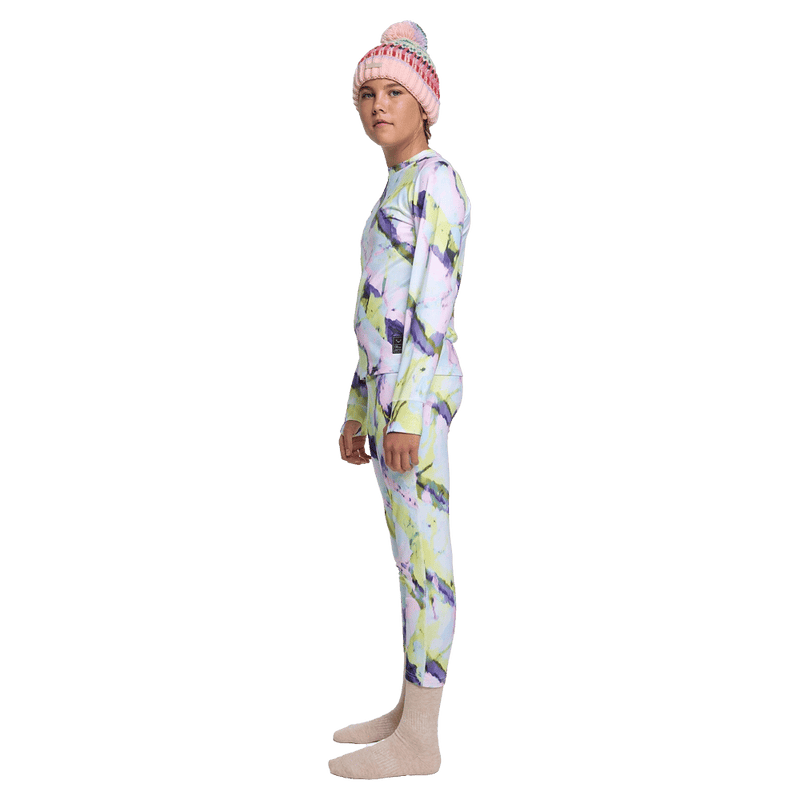 Side view of Rojo Girls Jyndie Crew Neck Top - Kids - in colour Sorbet