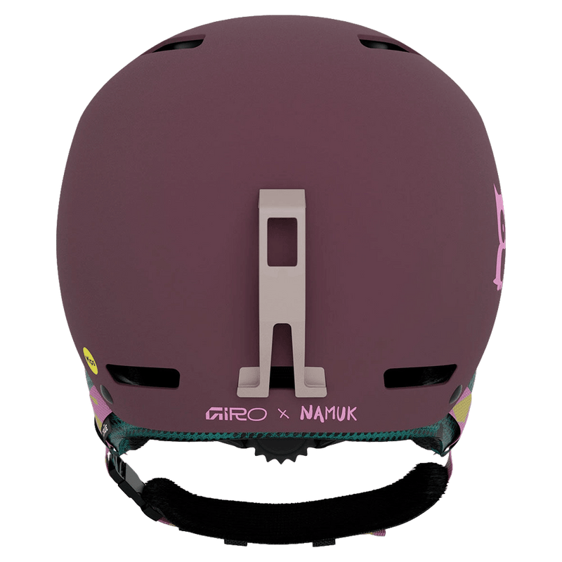Back view of the Giro Crue MIPS Helmet in Namuk Mulberry colourway, KIDS's model