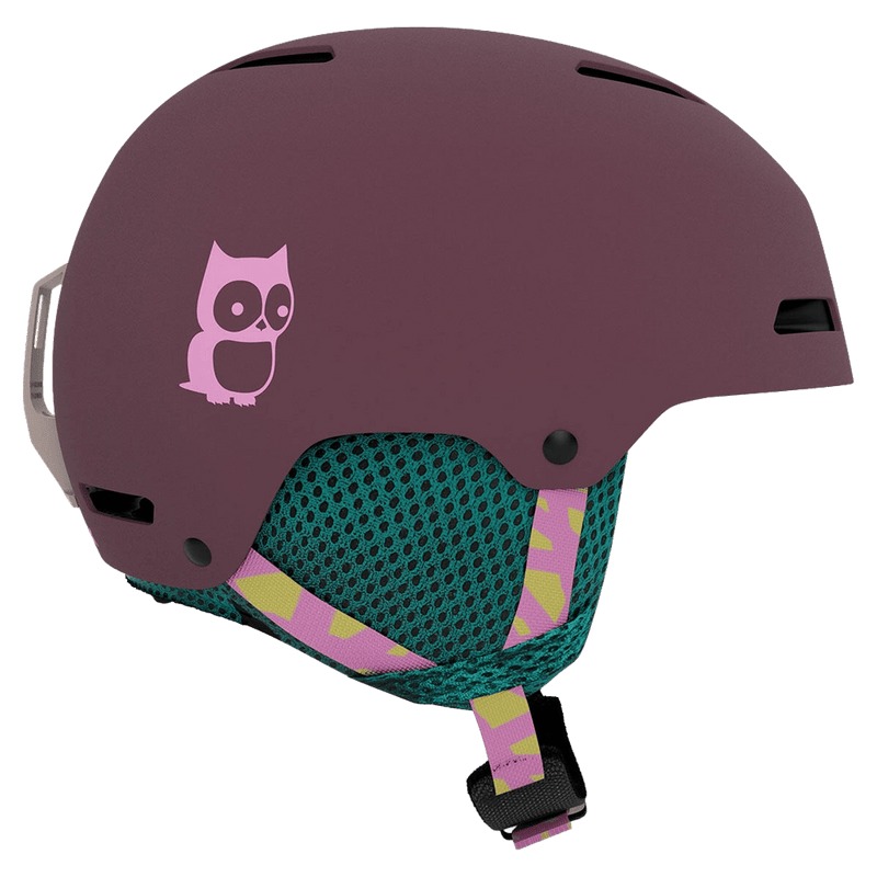 Side view of the Giro Crue MIPS Helmet in Namuk Mulberry colourway, KIDS's model