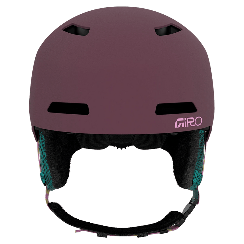 Front view of the Giro Crue MIPS Helmet in Namuk Mulberry colourway, KIDS's model