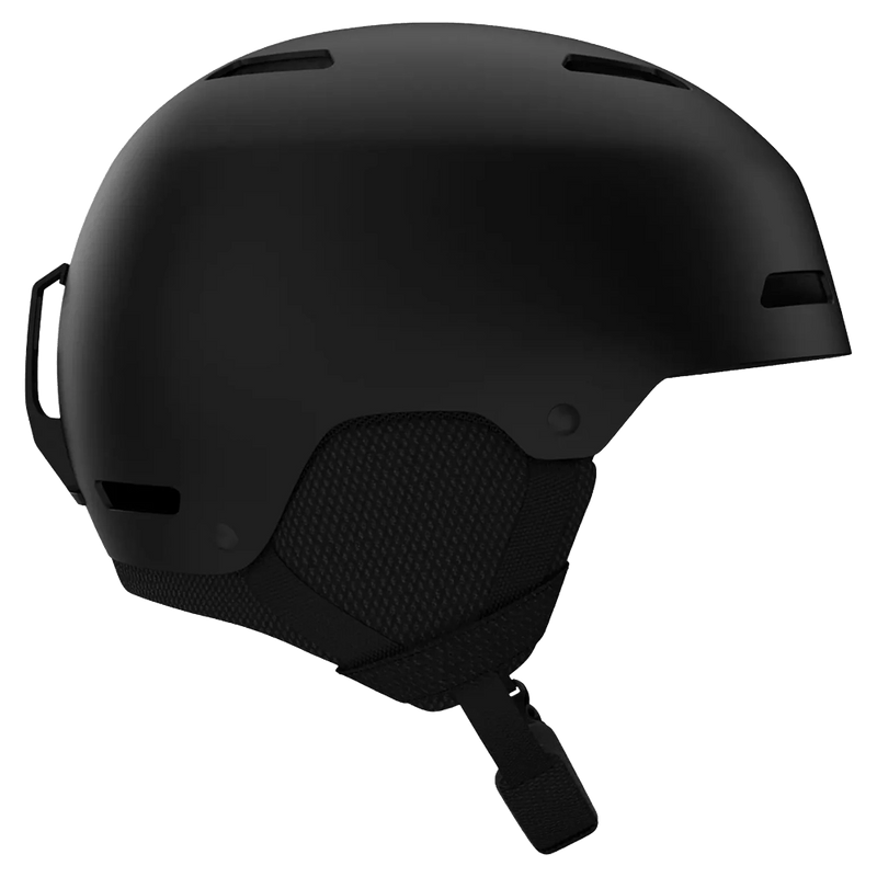 Side view of the Giro Crue MIPS Helmet in Matte Black colourway, KIDS's model