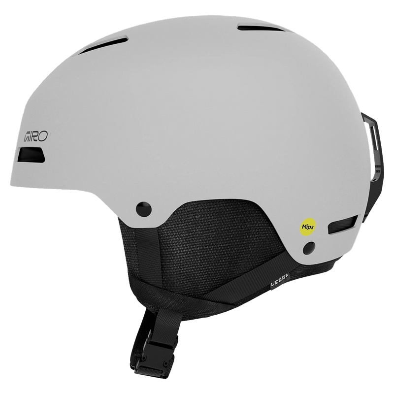 Side view of the Giro Ledge MIPS AF Helmet in Matte White colourway, unisex's model