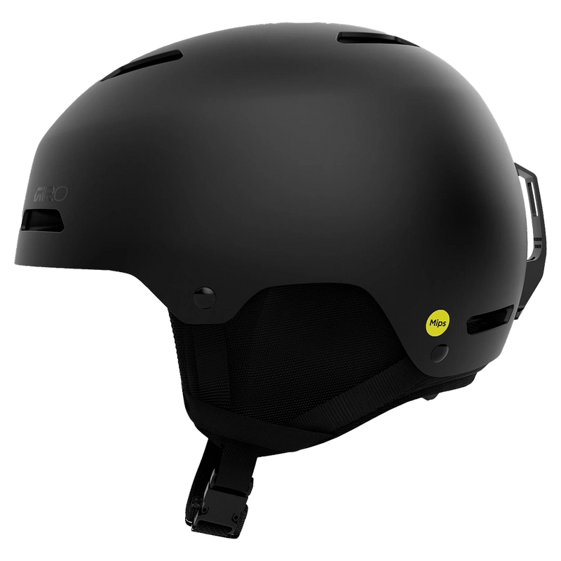 Side view of the Giro Ledge MIPS AF Helmet in Matte Black colourway, unisex's model