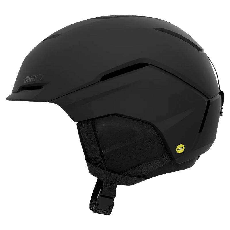 Side view of the Giro Tenent MIPS Helmet in Matte Black colourway, unisex's model