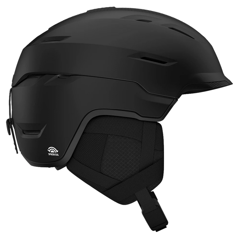 Side view of the Giro Tor MIPS Helmet in Matte Black colourway, unisex's model