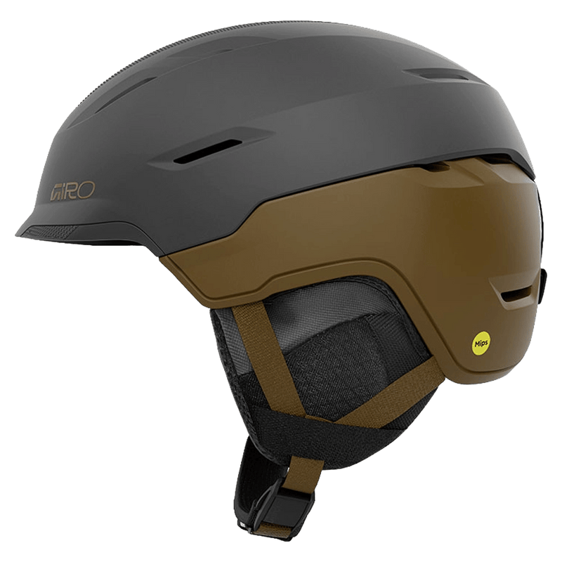 Side view of the Giro Tor MIPS Helmet in Metallic Coal Tan colourway, unisex's model